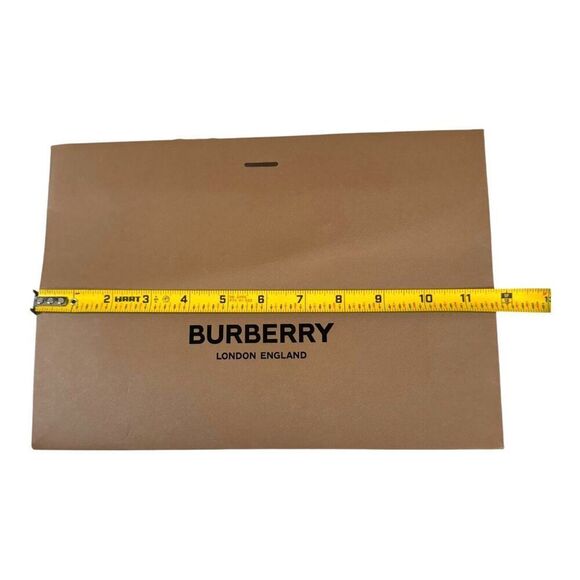 Burberry Paper Shopping Bag 11.75” X 8.25” Long Handles Gift Tote Authentic Bag - Picture 5 of 6